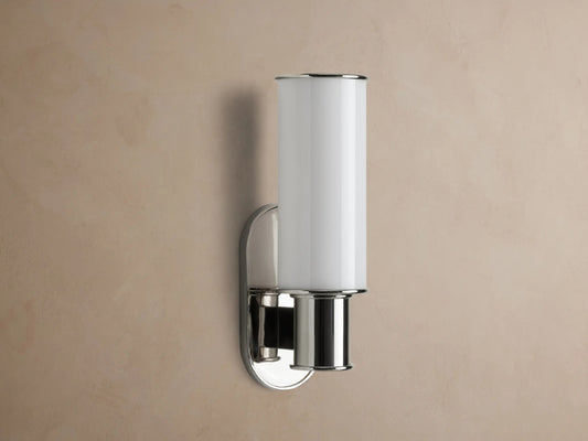 Harlin Modern Glass Sconce in Milk — product view 2