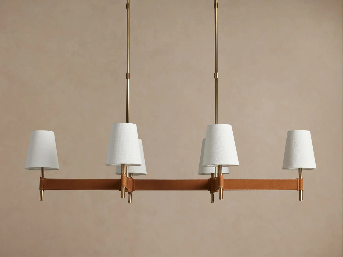Modern Brass Light Linear Chandelier — product view 10