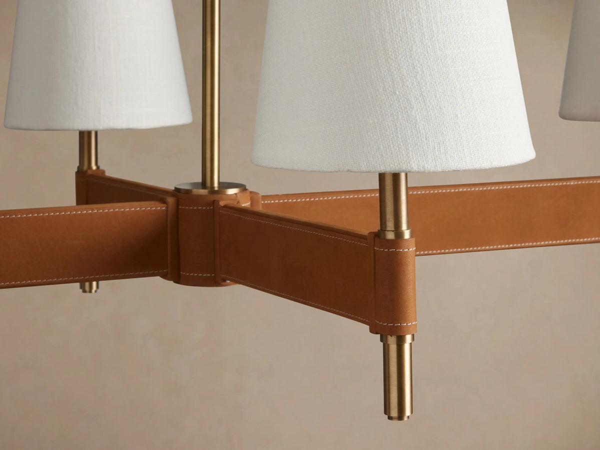 Modern Brass Light Linear Chandelier — product view 11