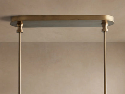 Modern Brass Light Linear Chandelier — product view 12