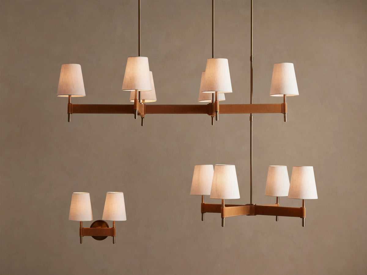 Modern Brass Light Linear Chandelier — product view 13