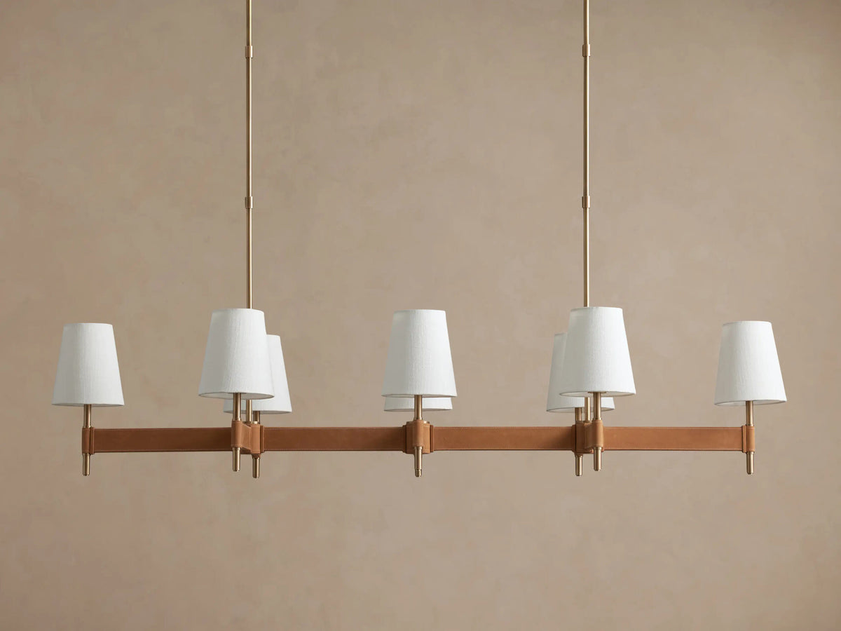 Modern Brass Light Linear Chandelier
