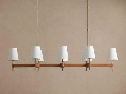 Modern Brass Light Linear Chandelier — product view 2