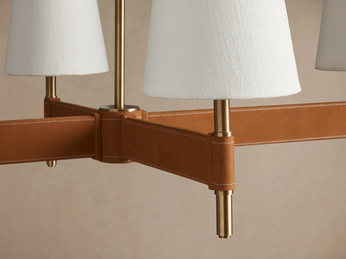 Modern Brass Light Linear Chandelier
