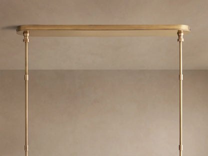 Modern Brass Light Linear Chandelier — product view 4