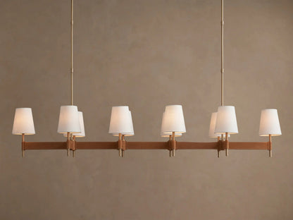 Modern Brass Light Linear Chandelier — product view 5