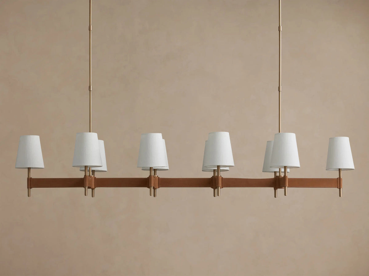 Modern Brass Light Linear Chandelier — product view 6