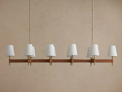 Modern Brass Light Linear Chandelier — product view 6