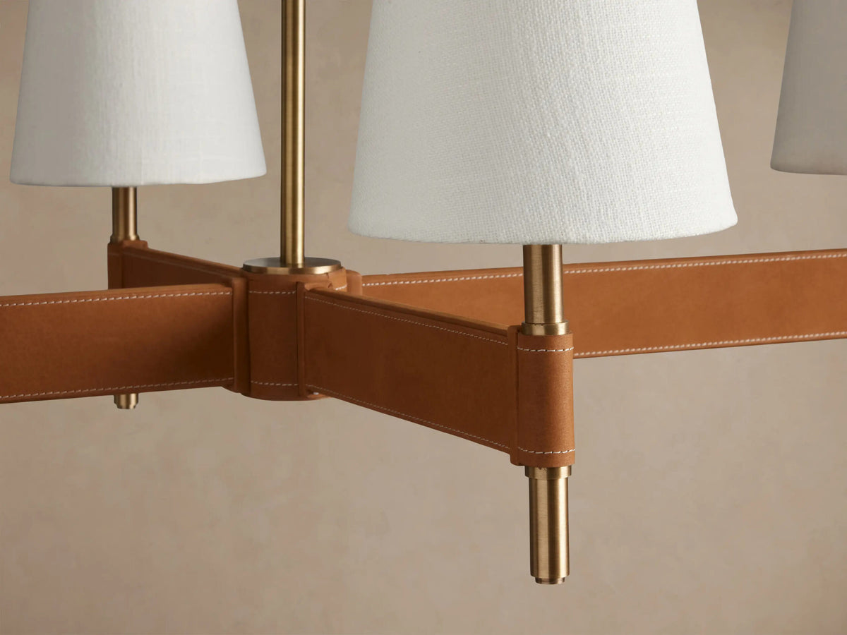 Modern Brass Light Linear Chandelier — product view 7