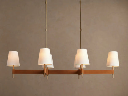 Modern Brass Light Linear Chandelier — product view 9
