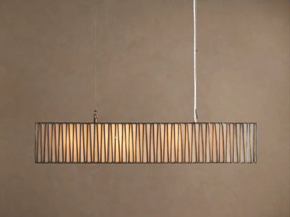 Brass Chandelier Rectangular Glass Light — product view 1