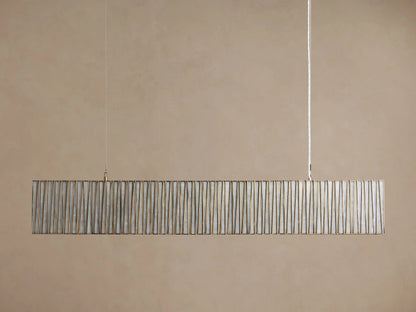 Brass Chandelier Rectangular Glass Light — product view 10