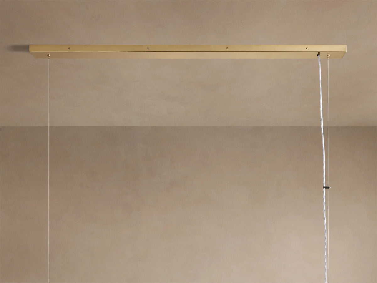 Brass Chandelier Rectangular Glass Light — product view 12