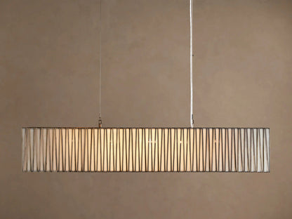 Brass Chandelier Rectangular Glass Light — product view 5