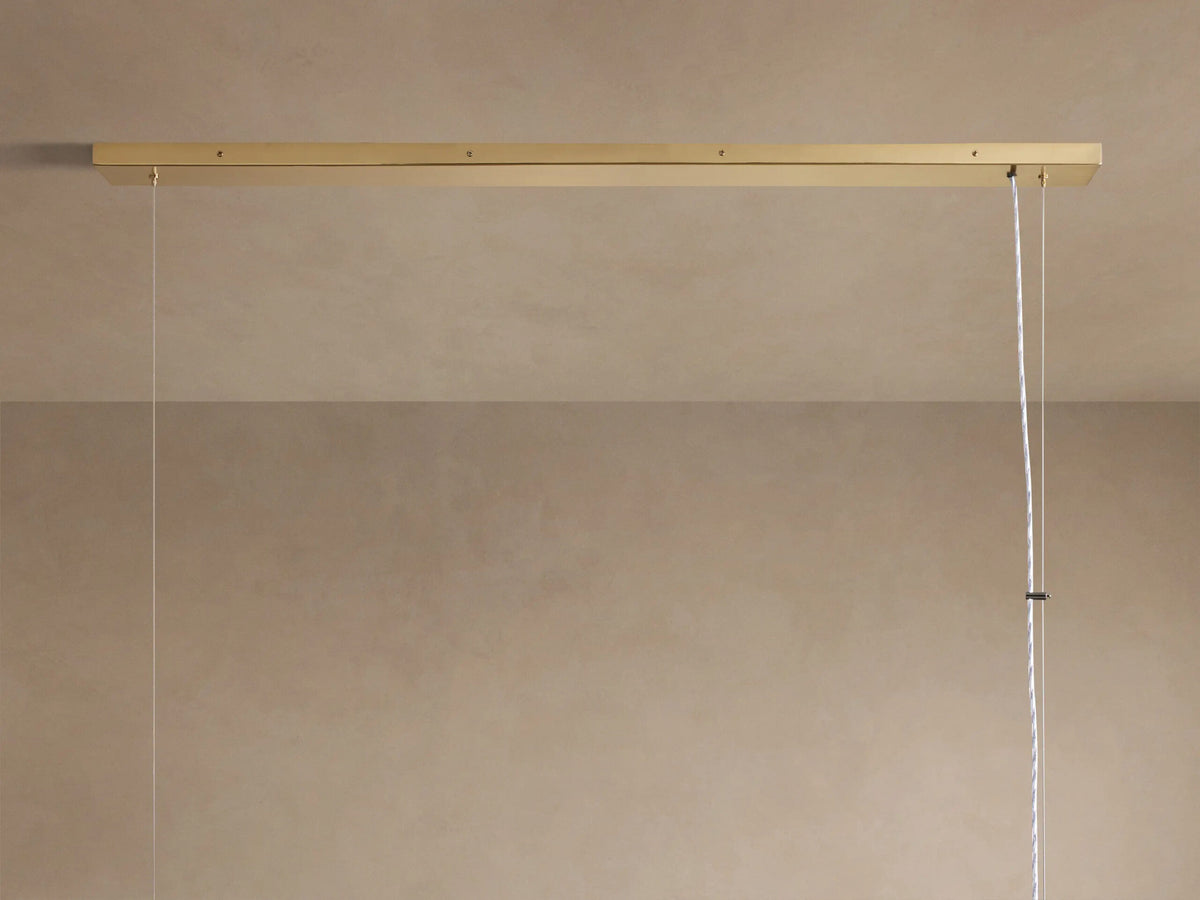 Brass Chandelier Rectangular Glass Light — product view 8