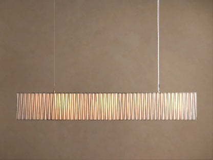 Brass Chandelier Rectangular Glass Light — product view 9