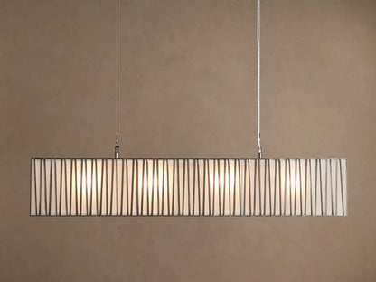 Nickel Linear Light Rectangular Chandelier — product view 1