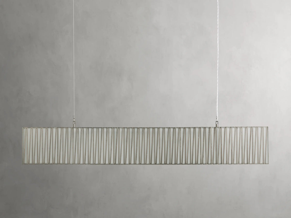 Nickel Linear Light Rectangular Chandelier — product view 10