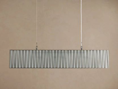 Nickel Linear Light Rectangular Chandelier — product view 2