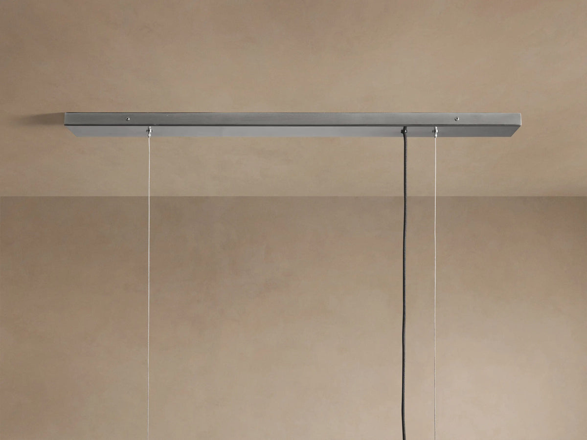 Nickel Linear Light Rectangular Chandelier — product view 4