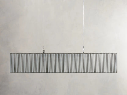 Nickel Linear Light Rectangular Chandelier — product view 6