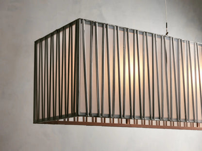 Nickel Linear Light Rectangular Chandelier — product view 7
