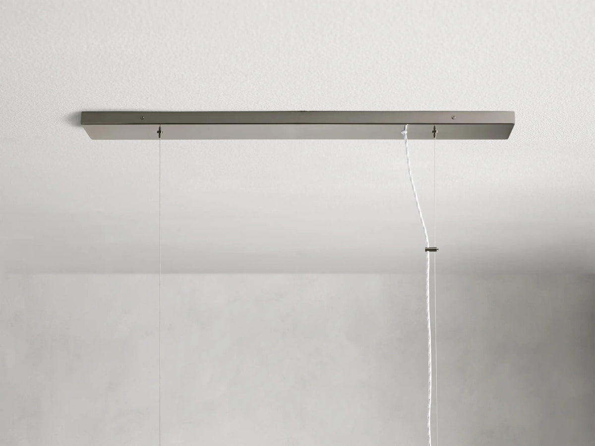 Nickel Linear Light Rectangular Chandelier — product view 8