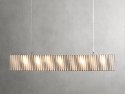 Nickel Linear Light Rectangular Chandelier — product view 9