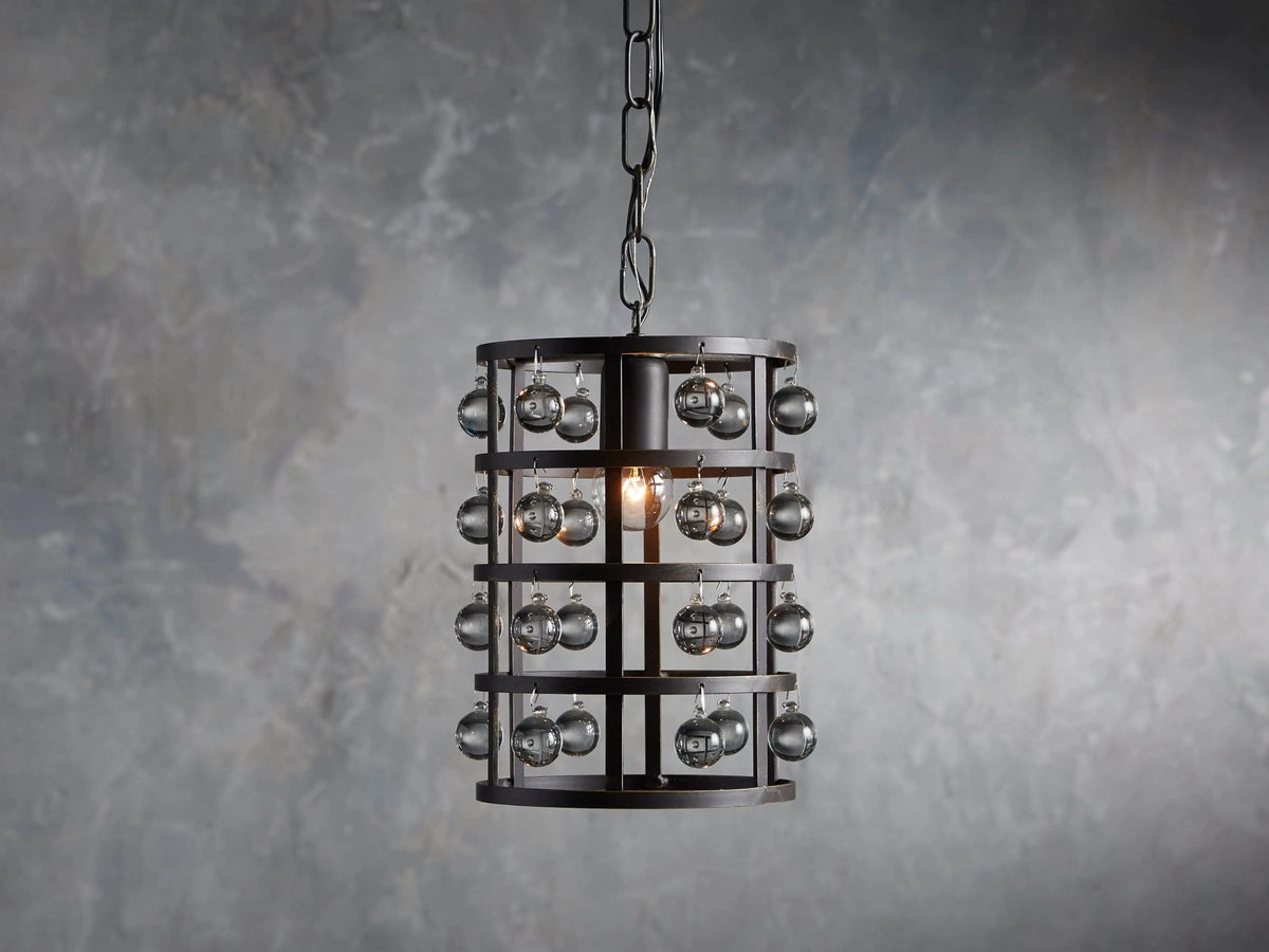 La Cage Iron Cage Pendant 8 Inch Bronze — product view 1