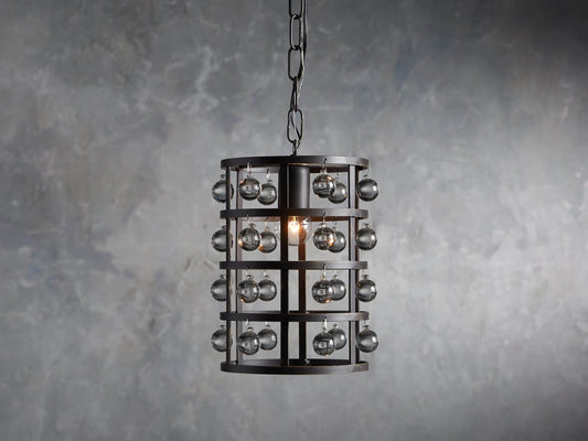 La Cage Iron Cage Pendant 8 Inch Bronze — product view 1