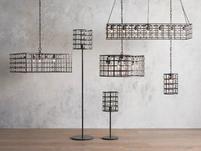 La Cage Iron Cage Pendant 8 Inch Bronze — product view 4