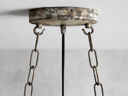 La Cage Iron Cage Chandelier in Silver Clay — product view 4
