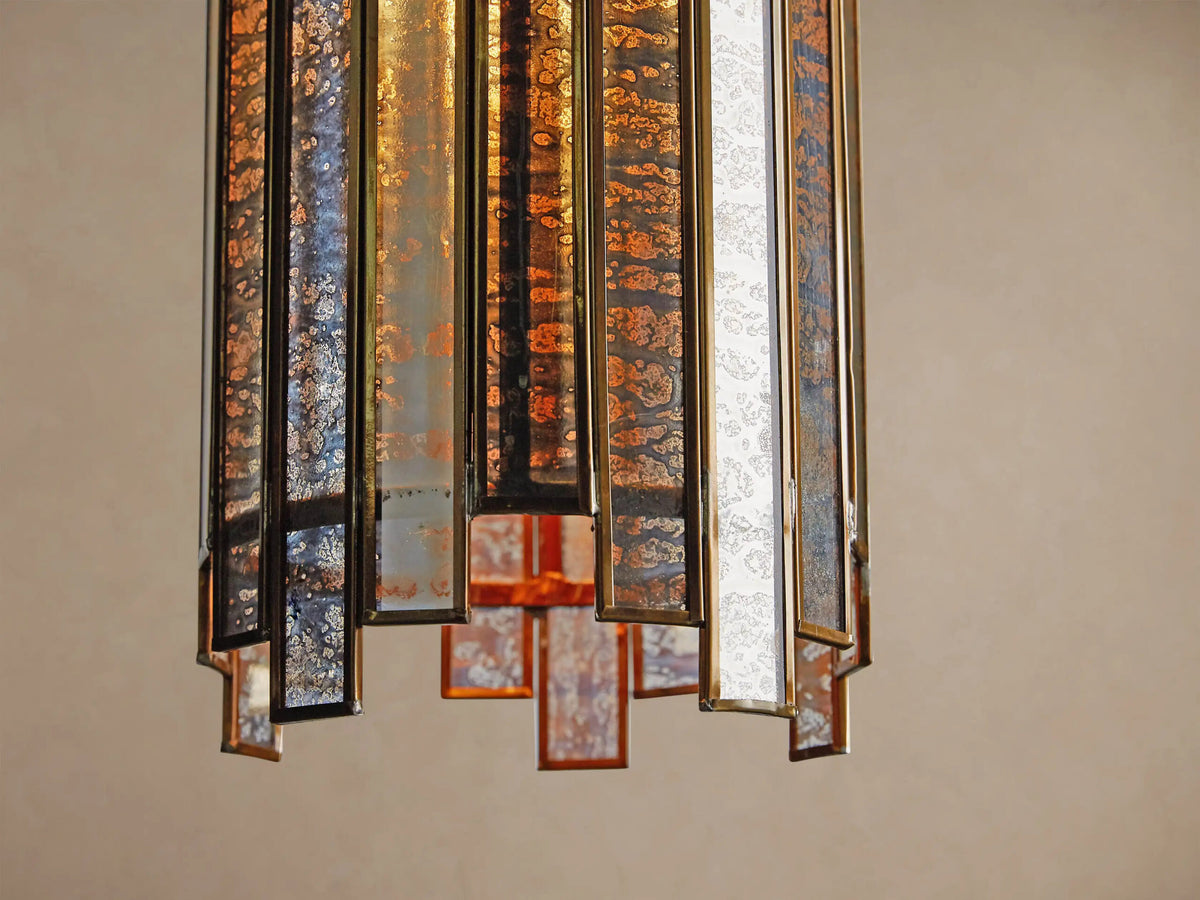 Laila Copper Glass Pendant