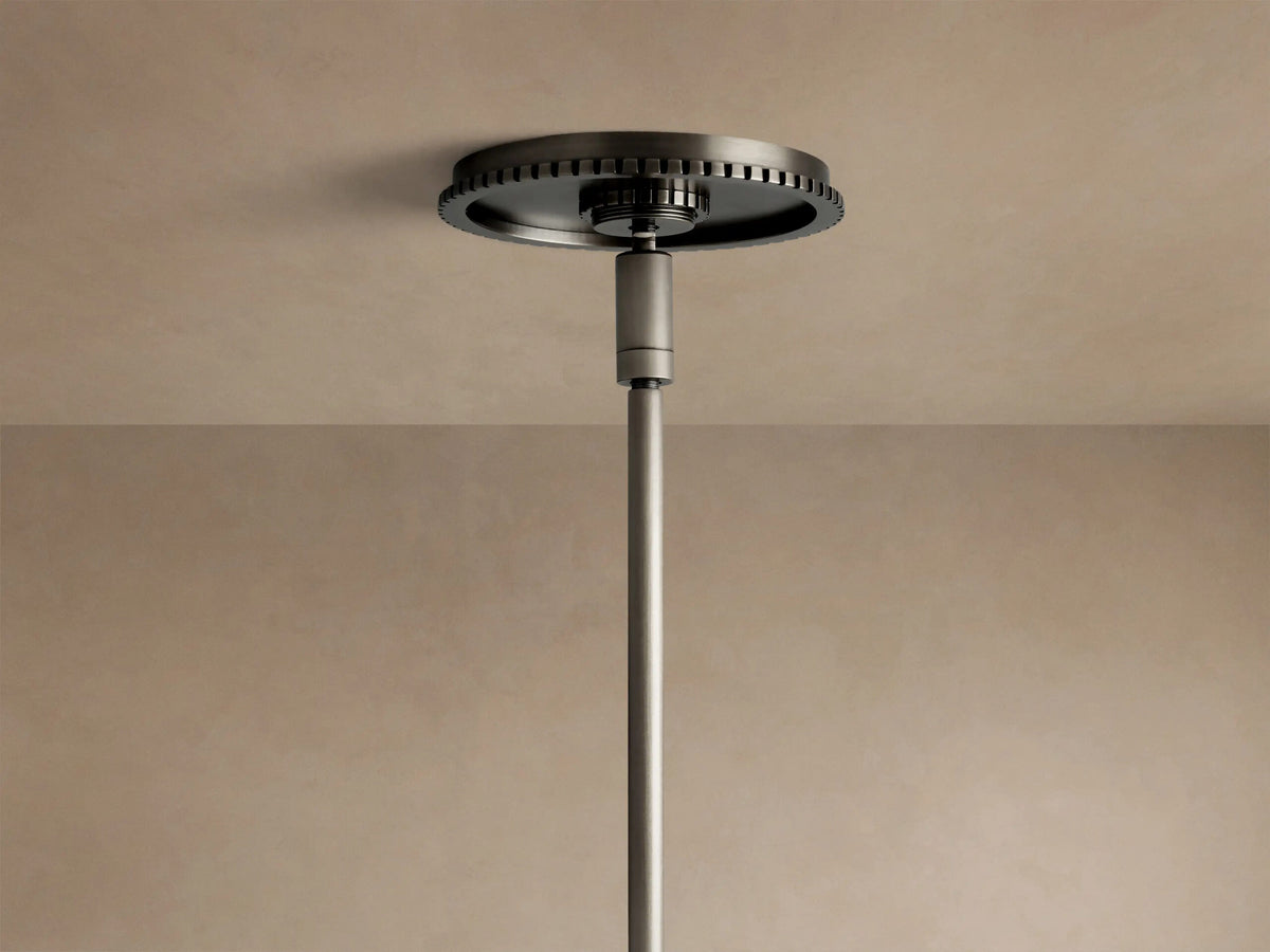 Bronze Glass Pendant Large Cone with Milk Glass — product view 4