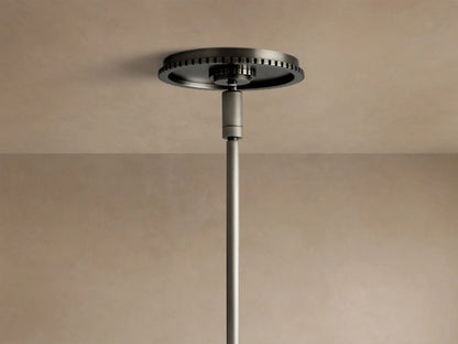 Bronze Glass Pendant Large Cone with Milk Glass — product view 4