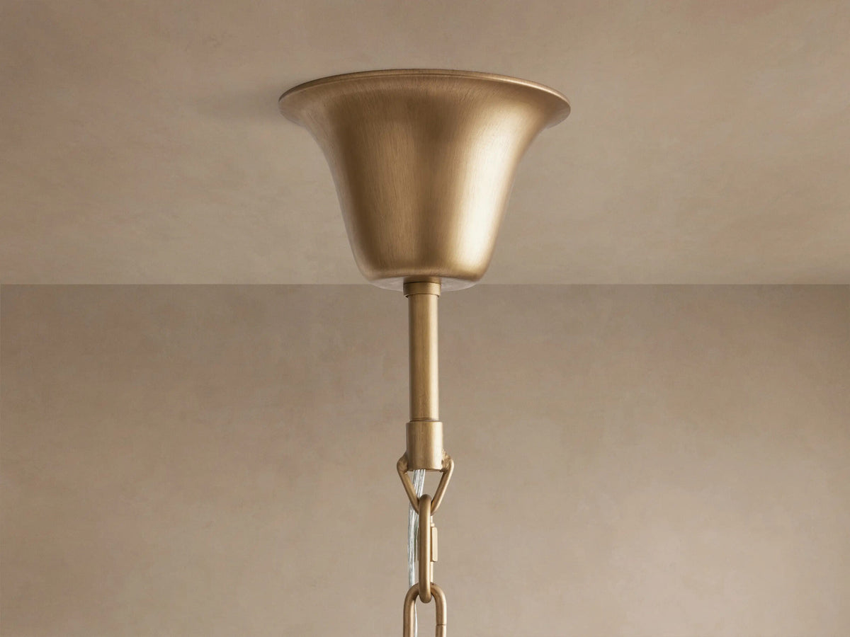 Leyland 48 Inch Deco K9 Chandelier in Brass — product view 4