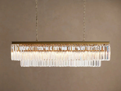 Leyland Glass Art Chandelier in Brass — product view 1