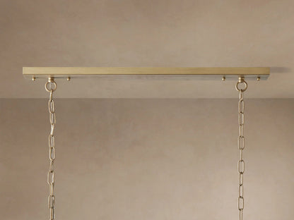 Leyland Glass Art Chandelier in Brass — product view 2