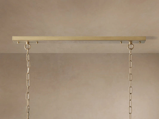 Leyland Glass Art Chandelier in Brass — product view 2