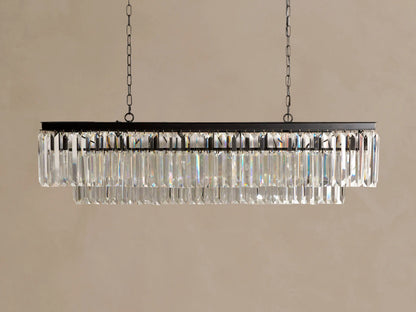 Leyland Glass Art Chandelier in Brass — product view 4