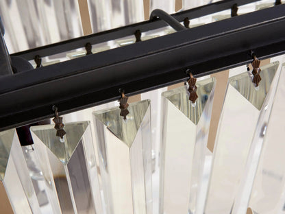 Leyland Glass Art Chandelier in Brass — product view 5