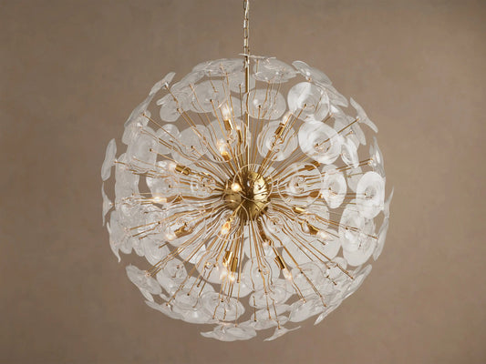 Brass Chandelier Lily Round 19 Light — product view 1