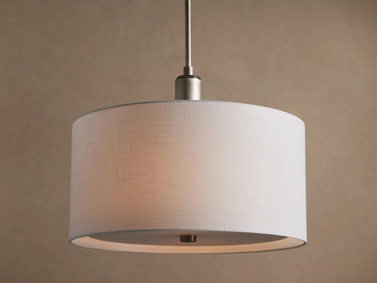 Linden Linen Pewter Pendant — product view 1