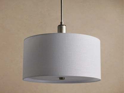 Linden Linen Pewter Pendant — product view 2