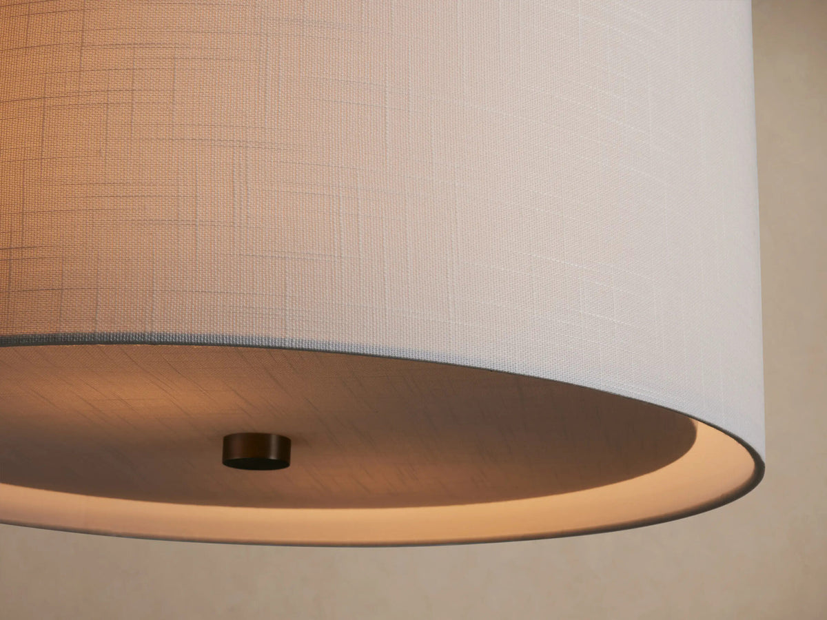 Linden Linen Pewter Pendant — product view 3