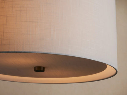 Linden Linen Pewter Pendant — product view 3