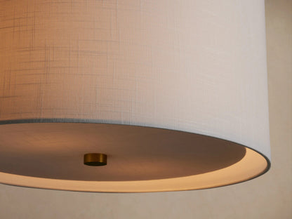 Linden Brass Linen Pendant — product view 3