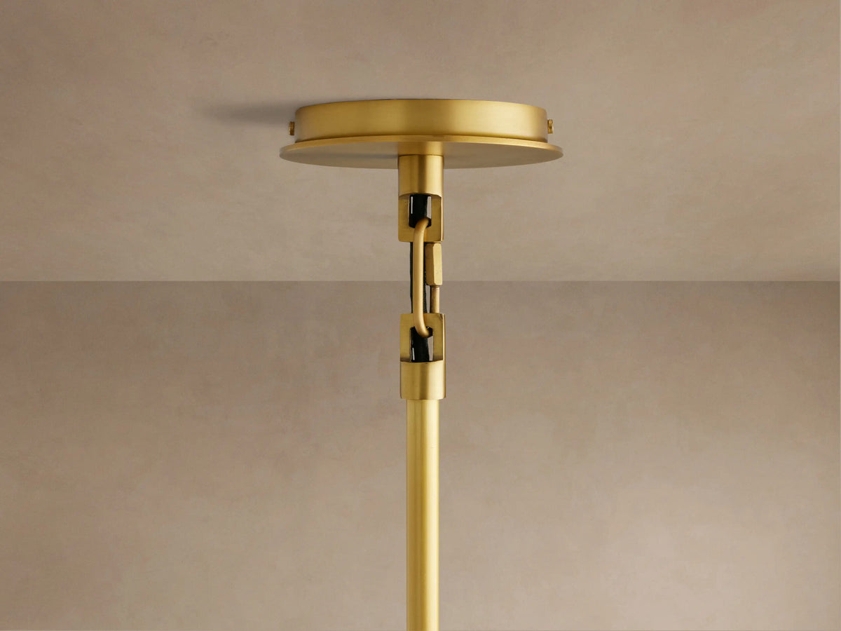 Linden Brass Linen Pendant — product view 4