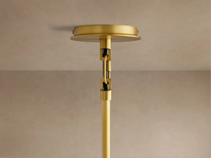 Linden Brass Linen Pendant — product view 4