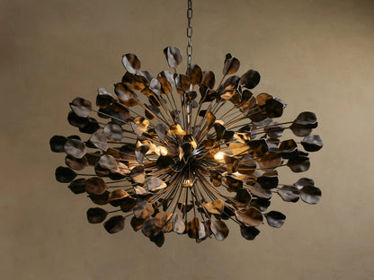 Lunaria Ceramic Chandelier in Brass and Ivory — product view 6